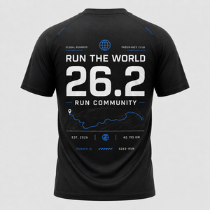 Camiseta Personalizada Global 26.2 Runner Club, Ropa de Carrera de Resistencia, Ropa Deportiva de Alto Rendimiento, Camiseta Vintage para Hombre, Ecológica y de Secado Rápido - Product Image 3