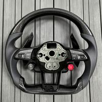 Kit de boutons de commande personnalisés en cuir semi-synthétique et fibre de carbone pour volant de voiture, accessoires pour VW Golf R 5 6 7 MK5 MK6 MK7 Gti Passat CC