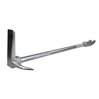 Barre de démolition et de sauvetage Halligan pour lutte contre les incendies, barre de sauvetage en fer, extracteur de clous pour secours post-terrasse tremblante, modèle 24 pouces
