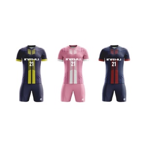 Maillot de football professionnel personnalisé respirant et anti-humidité, imprimé par transfert thermique, color-block, pour l'entraînement - Product Image 5