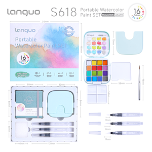 Ensemble de <span class=keywords><strong>peinture</strong></span> à l'eau solide professionnelle Macaron Pastel 24/36 couleurs 20ml - Tons doux Qualité artiste - Product Image 4
