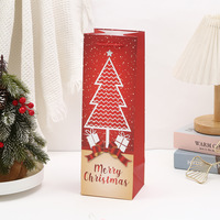 Sacs cadeaux en gros pour bouteilles, recyclables, de qualité supérieure, avec motifs classiques de Noël, pour champagne et fêtes de Noël