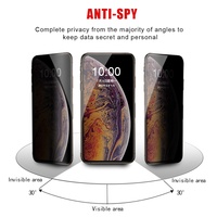 Vente en gros 9H Anti-espion Confidentialité Protecteur d'écran en verre trempé pour iPhone 12 13 Pro Max pour téléphones mobiles