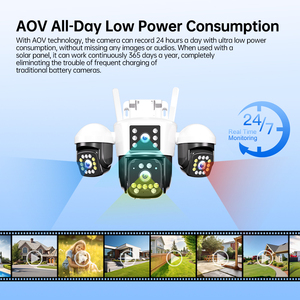 Telecamere Solari 4G con 4 Lenti Reali per Sicurezza Domestica, Intelligente con Allarme, PTZ e SIM - Product Image 4