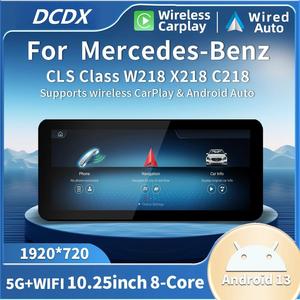 Autoradio Qualcomm 665 8 Go + 128 Go pour Mercedes-Benz CLS W218 X218 C218 NTG4.0/4.5 (<span class=keywords><strong>10</strong></span>-15) <span class=keywords><strong>10</strong></span>,25''/12,3'', CarPlay & Android Auto BT - Product Image 1