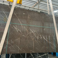 Baldosas para pisos comerciales, diseño de pared de mármol chino, vestíbulo de hotel, losa de mármol natural marrón Laurent chino