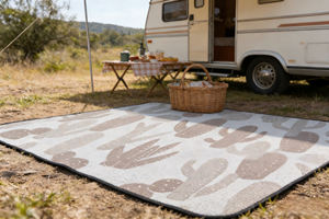 Tapis d'extérieur en plastique PP réutilisable en gros, tapis de camping et de pique-nique personnalisé - Product Image 4