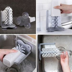 <b>Electric</b> Microfiber Nylon Brush Plastic Handle Eco-Friendly White Cleaning Cup <b>Scrubber</b> for Home Kitchen Glass Wall Cleaning New - Product Image 5