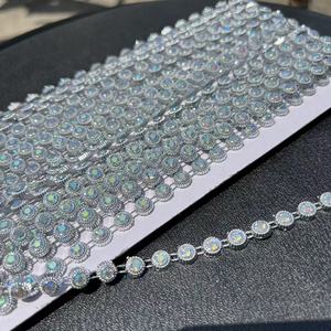 Cadenas de Diamantes de Imitación al por Mayor, Alambre de Plástico, Bañado en Oro y Plata, Alto Brillo, Duradero, Ecológico, para Zapatos, Bolsos y Ropa - Product Image 5