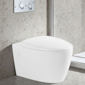 Juego de inodoro moderno de cerámica mate flotante de una pieza, juego de inodoro para colgar en la pared, montado para baño, uso en Hotel - Product Image 1