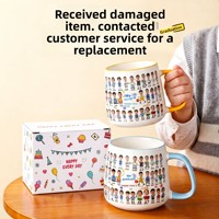 Mug en céramique personnalisé mignon avec logo autoportrétaisant – Cadeau commémoratif de fête de remise des diplômes de la maternelle