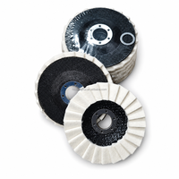 Disque à lamelles en feutre de laine de 4,5 pouces (115 mm) pour meuleuse d'angle, polissage miroir de l'acier inoxydable