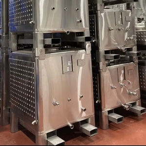 Réservoir IBC en acier inoxydable de 1000 L pour le stockage et le <span class=keywords><strong>transport</strong></span> de produits chimiques, prix d'usine, idéal pour le stockage du vin - Product Image 2