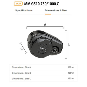 <span class=keywords><strong>Kit</strong></span> de conversion de vélo électrique <span class=keywords><strong>Bafang</strong></span> M620 avec <span class=keywords><strong>moteur</strong></span> central 1000W, système à couple élevé pour vélo cargo à pneus larges - Product Image 2