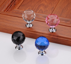 Modern Style <strong>Crystal</strong> <strong>Cabinet</strong> Handles Zinc Ball <strong>Knobs</strong> for Wardrobe Drawer Kitchen &amp; Bathroom Dresser Decorative <strong>Crystals</strong> - Product Image 3