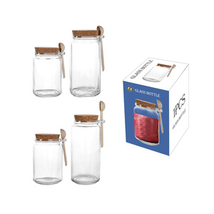 <b>Glass</b> Wine <b>Bottle</b> Gift Box <b>with</b> <b>Cork</b> Lid Customized Logo Luxury Design 16oz Capacity Business Gift for Kitchen Use - Product Image 6