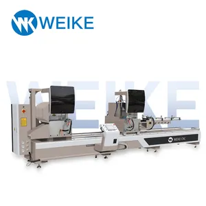 WEIKE CNC China suppliers aluminum profile CNC control double head cutting saw machine for window door