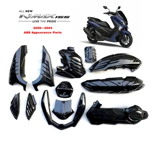 Motorcycle ABS Parts For Yamaha NMAX155 Carbon Fiber Decorative Parts N MAX155 Water Transfer Printing Modified ABS Parts