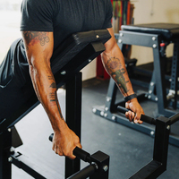 Banc de musculation Tellus Steel Chest Support T-Bar Row Machine Cardio Exercise Hip Thruster avec poids réglables, banc d'extension dorsal réglable, salle de sport, 100 lb