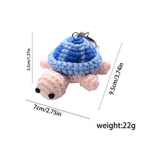 <span class=keywords><strong>Mini</strong></span> porte-clés tortue de mer verte fait à la main porte-clés au Crochet écologique avec des animaux de mer tricotés en <span class=keywords><strong>laine</strong></span> douce petits cadeaux mignons - Product Image 4