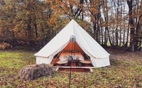 Tente en toile de coton imperméable, Portable et de luxe, glamping, 3m, 4m 5m 6m, pour camping en plein air