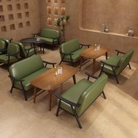 Ensemble de mobilier commercial et industriel pour restaurant, café, canapé en PU personnalisé, fauteuil, table, ensemble de bar, canapé en métal pour bière