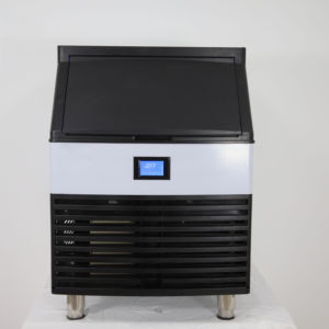 Máquina de Hielo Comercial Integrada de Acero Inoxidable de 100 kg, 120 kg, 150 kg, Enfriada por Aire, con Función Automática para Cubos de Hielo y Almacenamiento de 41 kg - Product Image 1