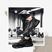 CEATSAFETV Chaussures de sécurité unisexes noires respirantes pour le sport, anti-écrasement, à bout en acier, à laçage rapide et antidérapant.