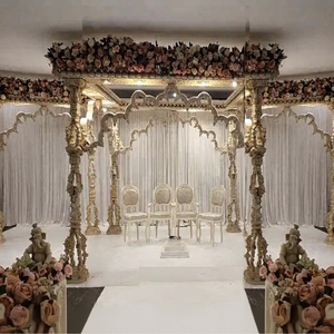 Mandap de Madera Tallado para Bodas Gujarati, Mandap de Madera para Bodas Maharani, Mandap de Madera para Bodas Tamilas - Product Image 1