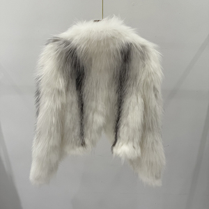 <span class=keywords><strong>Chaqueta</strong></span> <span class=keywords><strong>de</strong></span> Piel Auténtica <span class=keywords><strong>de</strong></span> Alta Gama con Patrón <span class=keywords><strong>de</strong></span> Tejido <span class=keywords><strong>de</strong></span> Mármol en la Espalda, Cuello Alto, Abrigo Corto <span class=keywords><strong>de</strong></span> Piel para <span class=keywords><strong>Mujer</strong></span> - Product Image 3