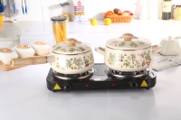 Cuisinière électrique portable 2000 W, idéale pour la cuisine domestique, durable, double brûleur, température réglable, petite cuisinière électrique