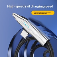 Cable de Datos de Carga Rápida con Doble Conector Tipo-C y Revestimiento Trenzado para Laptops de Juegos, Carga Súper Rápida de 240W, Totalmente Compatible con Teléfonos