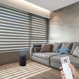 Cortina eléctrica personalizada, tela opaca motorizada, persianas de cebra <span class=keywords><strong>para</strong></span> ventana - Product Image 1