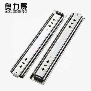 53mm Largeur Télescopique de matériel de meubles Résistant Industriel roulement à billes pousser pour ouvrir la glissière du tiroir rail - Product Image 2