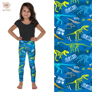 Toptan özel kız pantolon çocuk baskılı Buttery yumuşak tayt çocuk giyim pantolon baskı kediler sıska tayt - Product Image 4