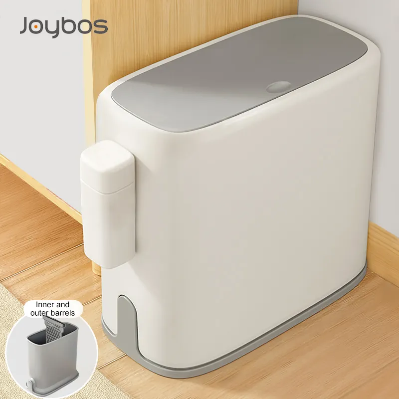 JOYBOS pattumiera per bagno doppio strato wc bidone della spazzatura stretto stile cucina bagno bidone della spazzatura con coperchio bagno