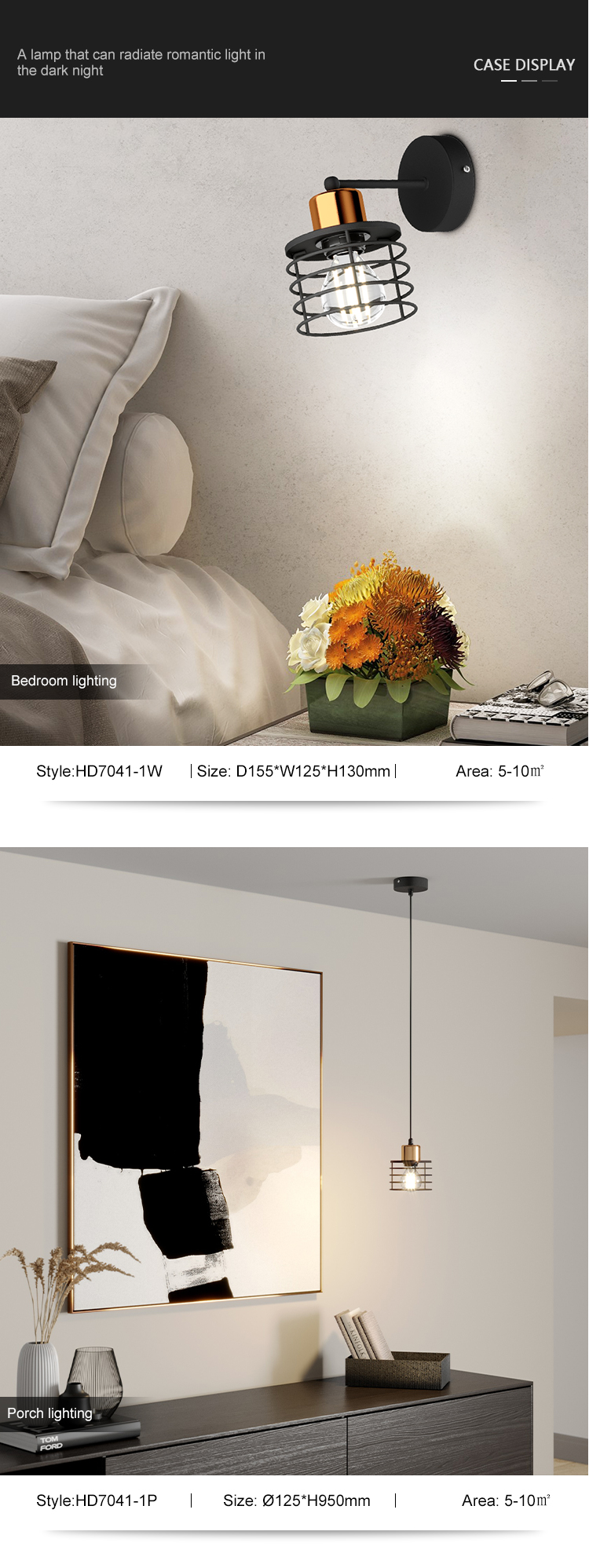 Simple Style Metal 5W Decoration Office Living Room Bedroom Indoor E27 Wall Lamp