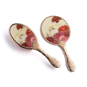 Juego de Espejo y Cepillo para el Cabello Plateado y Dorado, Espejo de Mano Personalizado con Cepillo para el Cabello - Product Image 6