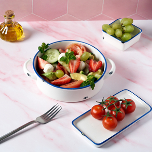 <b>Small</b> Casserole Dish With <b>Lid</b> 13 Cm White Ceramic Cooking <b>Pot</b> For Baking And Serving - Product Image 4