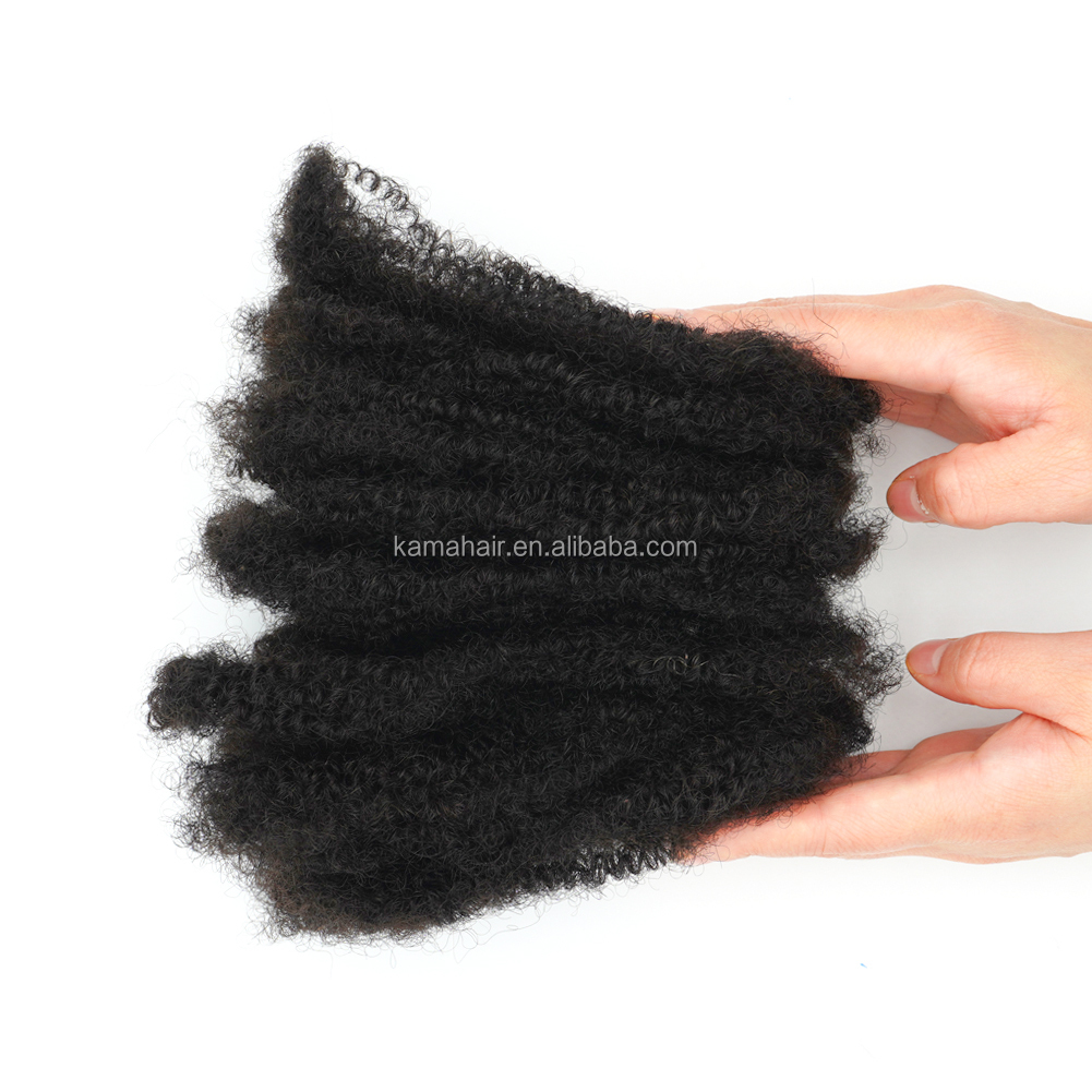 Vast Hair KAMA Good Quality 8 Inches 30g Afro Kinky Bulk Human Hair Extensions With Curly Texture Can Be Bleached and Dyed thumbnail 2