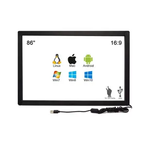 Großhandel interaktive whiteboard für laptop-86 "Infrarot-Touchscreen-Rahmen-Overlay-Kit in benutzer definierter Größe für interaktives Whiteboard