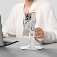 Feixiang X88E/M Support de téléphone pliable flexible ultra-mince Base en métal rotative à 360 ° avec support magnétique pour une utilisation portable de bureau