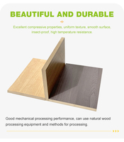 Panneau de fibres de bois de densité moyenne E2 de haute qualité 18mm panneau de MDF de mélamine avec placage de bois Design moderne écologique