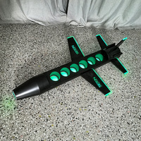 Support de bouteille de whisky et de vin en métal en forme d'avion avec éclairage LED rechargeable, plateau de service VIP pour bar, présentoir de bouteilles