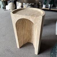 Table d'appoint/d'angle en dalle de pierre naturelle style Wabi-Sabi, mobilier de salon écologique pour villas, halls d'hôtels et appartements
