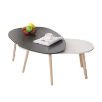 Juego de mesa de centro Simple y moderno de madera, mesa de té para sala de estar, dos pisos, nuevo diseño