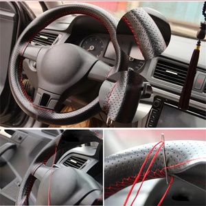 Personnalisation d'usine tresse sur housse de <span class=keywords><strong>volant</strong></span> en cuir pour citroën C1 C2 C3 Xsara Picasso pour Peugeot 206 306 <span class=keywords><strong>307</strong></span> 406 - Product Image 2