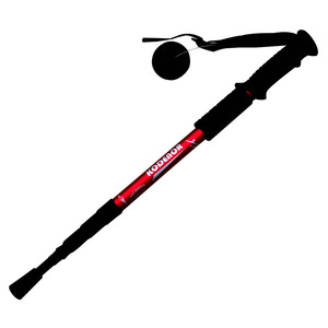Bâton de trekking Cordno en alliage d'aluminium 6061, quatre sections, poignée droite, bâton de randonnée bleu, rouge, argent, noir - Product Image 3