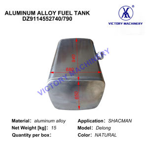 Réservoir de carburant en alliage d'aluminium de pièces de rechange de camion SHACMAN DZ9114552740 et DZ9114552790 - Product Image 2