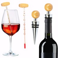 Coffret moderne multifonctionnel en bambou et bois Ouvre-bouteille de vin rouge et jeu d'échecs Tire-bouchon et ouvre-boîte cadeau